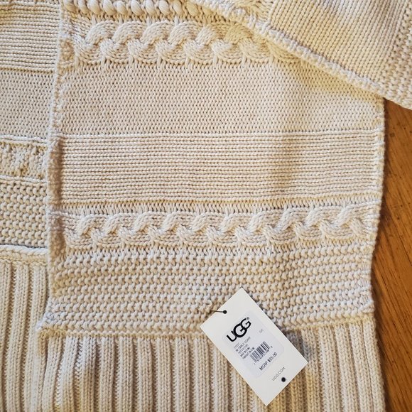 UGG Cable Knit Wool Blend Scarf NWT! - Picture 4 of 6